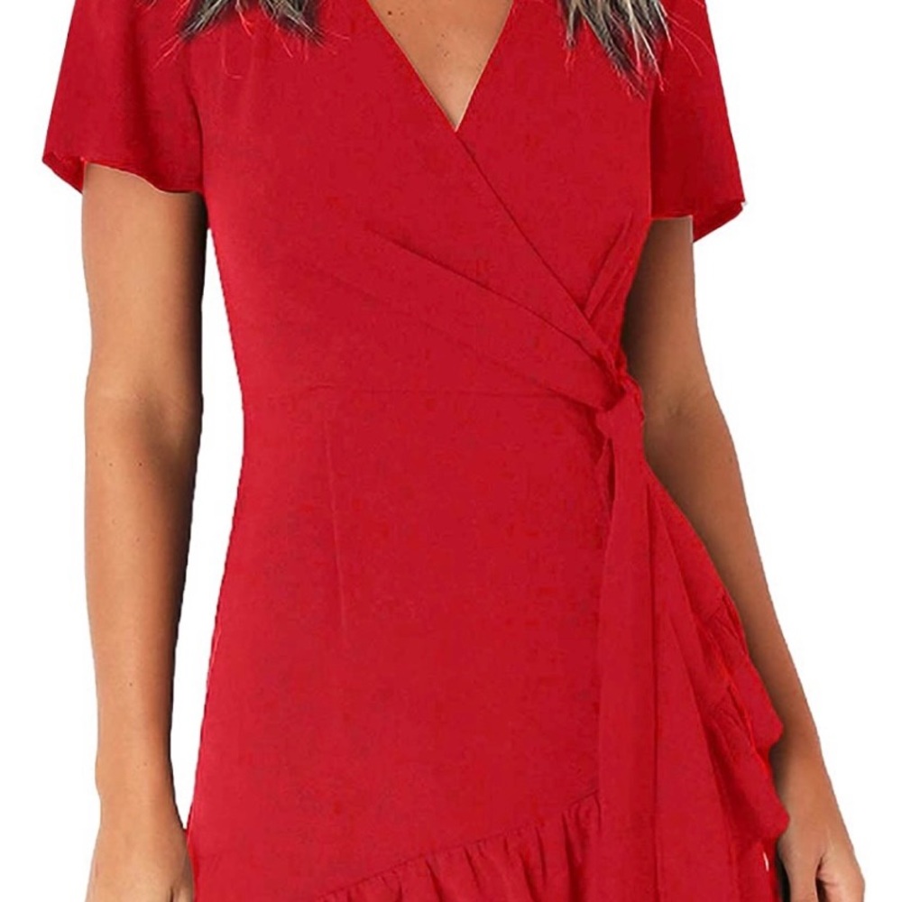 Wrap Dress With Ruffled Hem. NWT